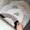 Tapijten schattig panda tapijt 3d wilde dierenhoofd tuft tapijt cartoon pluche stoel kussen voor pallets vloer mat slaapkamer klein bed
