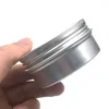 Bouteilles de rangement 50pcs Boîte en aluminium rond étain 60 ml 80 ml Vis Top de couvercle de la barbe