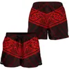 Shorts maschile rosso polinesiano femminile tribali hawaii beach girls mult-stile da bagno in stile ginnase floreale floreale pantalone tronchi