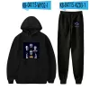 Rapper KMN Gang Merch Men's Sportswear Set Casual Tracksuit Two Piece Set Hoodie and Sweatpants Sportwear Suit