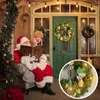 Decorative Flowers Fall Decorations For Porch Christmas Tree Glowing Wreath Luminous With Light String Artificial House