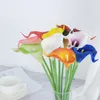 Fleurs décoratives Zinnia Artificiel Mini Calla Lily Flower Wedding Home Decor Bouquet Heptagonal Arch