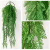 120cm Artificial Green Plants Persian Leaf Large Wall Hanging Fern Leaves Vines Outdoor Bars Restaurants Decoration Materials 240407