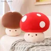 Pluche poppen 23 cm schattige gesimuleerde champignon pluche speelgoed gevuld zacht levensecht plant kawaii shiitake champignon doll speelgoed voor kinderen meisjes cadeau deco y240415