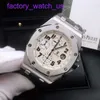 Iconic AP Wrist Watch Royal Oak Offshore Series Calendar Timing 42mm Fashion Automatic Mechanical Steel Sports Mens Watch 26170STOOD091CR01 White Plate Black Need