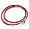 Other Bracelets 12 Colors Double layer Braided Leather Bracelet Fit Original Charm Bracelets Making Pulseras Christmas Gift For Women WholesaleL240416