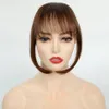 Bangs de cheveux humains raides avec 3 clips 100% réels réelles Remy Natural Hair franges et franges Clip dans les extensions de cheveux HEUR HEURS 20G 240415