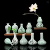 Vases Bureau Table d'ordinateur Coffee comptoir décoration Vase Vase Mini Bouteille de fleur Simple Ceramic Room Decorations Wholesale