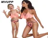 mother daughter swimsuit family matching clothes sexy swimwear mommy and me outfits mama mom baby look bikini high waist dresses Y8165580