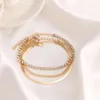 Nouveau serpent 3 pièces avec chaîne en or et chaînes en or diamant Set HZS2186