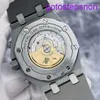 Orologio da polso AP causale Royal Oak Offshore Serie 26470IO MENS ORGHIO GRIGIO ANello in ceramica Grigio Tempo di calendario in metallo 42 mm orologio meccanico automatico