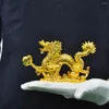Figurine decorative cinese Zodiac Golden Dragon Statue Animal Decoration