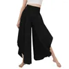 Calça feminina feminino cutottes saia vintage bagudas largas na perna larga cintura alta plissada femme casual calça de streetwear solteira