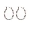 Boucles d'oreilles cerceaux Dieyuro 316L Twiste géométrique en acier inoxydable pour les femmes designer Rustproof Trend Girls Party Bijoux en gros