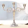 Candle Holders Metal Candlestick First Three Head Five Metals Wrought Iron Furnishing Articles Romantic Wedding Retro