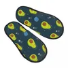 Hausschuhe Avocado im Weltraum Cartoon Slipper für Männer Männer flauschiger Winter warm warm Innen