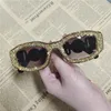 Sunglasses 2024 Square Sun Glasses Men Women Female Outdoor Shopping Shades Diamond Driving Eyewear Retro Head Oval UV400