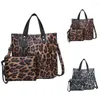 Shoulder Bags Women Leopard Large Capacity Faux Leather Crossbody Bag Tote Pouch Travel