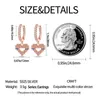 Orecchini a cerchio 925 Fiori di farfalla argento sterling Serie di rosa Goldri di gioielli Circolo zircone per donne Accessori regalo