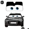 Car Sunshade Cartoon Window Foil Heated Windshield Visor 4 Color Big Eyes Pixar 130X70Cm Front Sun Protection8377589 Drop Delivery Aut Ote3X