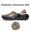 Designerbilar Belysningsplattform tofflor Sandaler Slides Famous Womens Mens Crocodile Colorful Shoes Echo Slipper Slides Triple Black White Sandal Charms 35-46