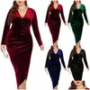 Plus -Size -Kleider Abend Luxus 2023 Veet Wrap Bodycon Long Vestido de Mujeres 5xl Kurvenkleidung für Frauen fallen liefert Bekleidung Wome DH4SV