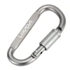 Ringar lixada 1/9 pack aluminiumlegering DRING LOCKING CARABINER CLIP SET SCREW LOCK LÅSKROK KEACHAIN ​​MED STEEL TRIE RING