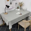 Nappe de table en tissu pure couleur art en lin tapis de thé _Jes4667