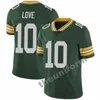 Mężczyzna 10 miłości 33 Aaron Jones 9 Christian Watson Football Jersey Size S-3xl