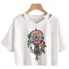 T-shirts de femmes Catcher de rêve Top Women Streetwear Y2K Tee Girl Harajuku Vêtements