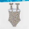 One-Pieces Fashion Print Leopard teen girls swimsuit 5-14Years kids Girls One-piece Swimwear Summer Beach wear Swimming outfit Y240412Y240417QU2A