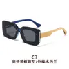 Nouvelles lunettes de soleil polarisées à pattes en bambou et à pattes en bois verres de bord de diamant à la mode