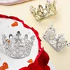 Party Supplies Mini Pearl Crown Cake Decoration Cupcake Topper Kids Hair Ornament Diy Baking For Wedding Birthday Decor