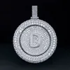 Bijoux hip hop rotatif personnalisé Iced Out Sterling Sier Moisanite Pendentif