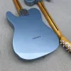 Cabos Frete grátis Telecaster guitarra elétrica metal azul basswood bordo bordo de pescoço vintage