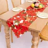 Tapestries Christmas Table Runner 13x72 Inches Rustic Kitchen Decorations Easy Care Fabric Tablecloth High-Definition Printing For