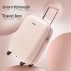 Suitcases Lightweight Rolling Luggage Travel Suitcase 18 Boarding Box Unisex Student Trunk Large Capacity Trolley Cases Universal Wheel