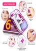 6in1 kit micro-teedle titane micro aiguille rouleau facial pour le visage des yeux traitement du corps brosse nettoyante 2086176