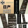 Kabels Inlay Stickers P37 F Woekboard fret marker voor gitaar bas op maatbladeren in wit of blauw