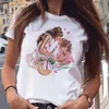 T-shirt féminin plus taille maycaur femme t-shirt cartoon maman avec chemise fils imprimer la mode