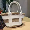 Последнее лето The Maxi Santorini Tote Bag Bag Luxury Designer Weave Strail Beach Bag Подличная кожаная сумочка мода Женская Пешевая сумка высокое качество 10а