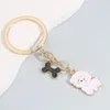 Keychains Cute Enamel Animals Lovely Pet Dog Bow Key Rings Good Gift Brithday For Friend Girlfriend DIY Handmade Jewelry