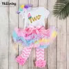 New Girls' Baby Suit Letter Short Sleeve Sweetheart Fluffy Skirt Socks Set Baby Suit