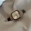 Zegarek na rękę panie oglądają retro vintage zegarki mody kwadratowy diamentowy skórzany kwarc prezenty Relogio feminino