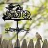 Motorfiets Weathervane Silhouet Art Black Metal Motorcyclist Wind Vanin Outdoors Decoraties Tuin voor Roof Yard Building 240403