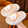 Slipper zomer schattige cartoon kinderen slippers dieren fruitpatroon ademend comfortabel niet-slip zachte home boy boy girls kids t240415