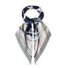 Neue Mode Frauen Designerin Seidenschal Luxus Schal kleiner Quadratschal Hochwertiges Hijab 90 cm quadratischer Seidenschal Vorhängeschlosskette Monogramm Blumenmuster Schal M77776
