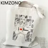 Shopping Bags Chainsaw Man Bag Shopper Bolsa Jute Canvas Reusable Sacola Compra Sac Tissu