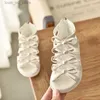 Sandals Size 21-36 Kids Sandals For Girl Summer Outdoor Beach Shoes Girls Gladiator Sandals Small Cute Bowknot Baby Toddler Girl Sandals T240415