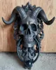 Decoración de la puerta de la cabeza del esqueleto Resina Cugadora de gaíes Hegida 3d Punk Punk Satán S oveja Estatua de pared Cabina de pared 24729393